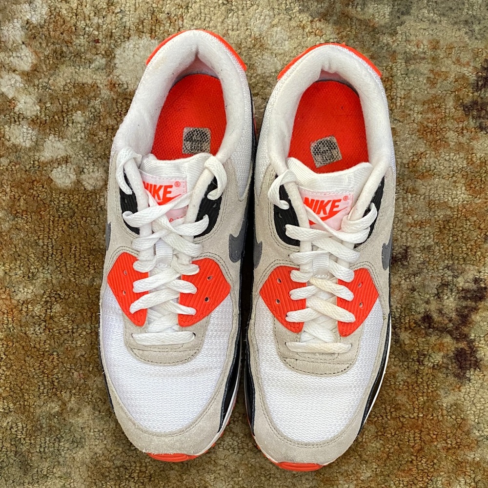 Nike Bright Orange and White Athletic Shoes